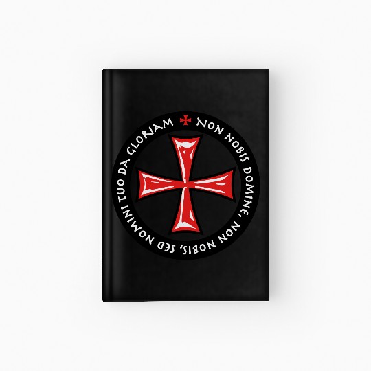 Cross Knights Templar Crusader non nobis domine Hardcover Journal