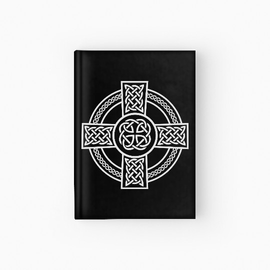 Celtic Cross Ireland Intricate Knotwork Design Hardcover Journal