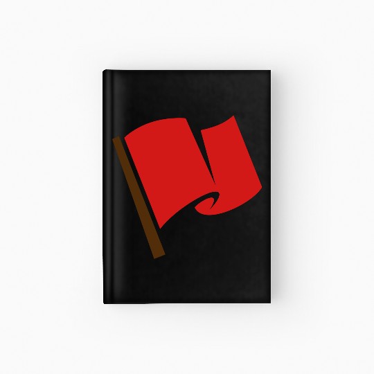 Waving Red Flag Hardcover Journal