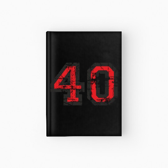 Number 40 (Vintage Red) Hardcover Journal