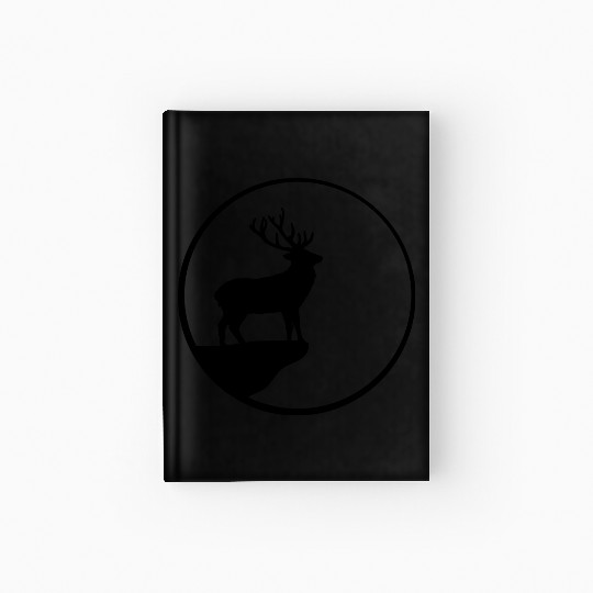 Black deer cliff moon sun rock night weir wolf cir Hardcover Journal