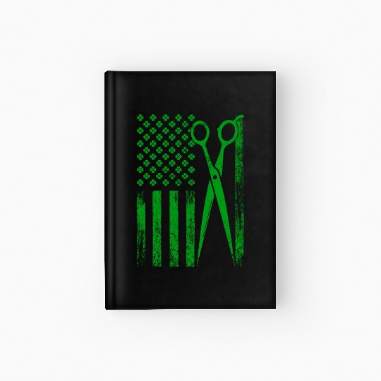 Hair stylist - Hair stylist flag Hardcover Journal for american