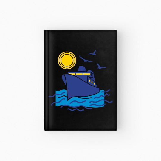 sailing cruise ship Hardcover Journal