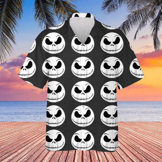 disneys The Nightmare Before Christmas Jack Big Face Raglan Hawaiians