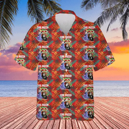 Vintage Retro Disney Villains The Evil Queen Hawaiians, Disney Princess Hawaiians