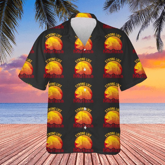Disneyss The Lion King Strong Like Mufasa Sunset Logo Hawaiians