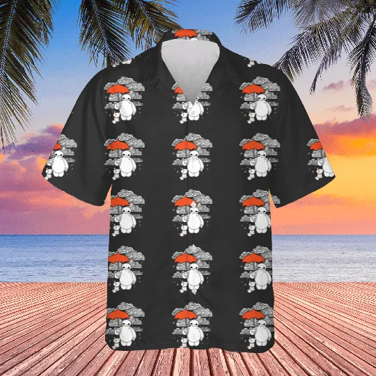 Disney Big Hero 6 Baymax Patterned Rain Clouds Portrait Hawaiians