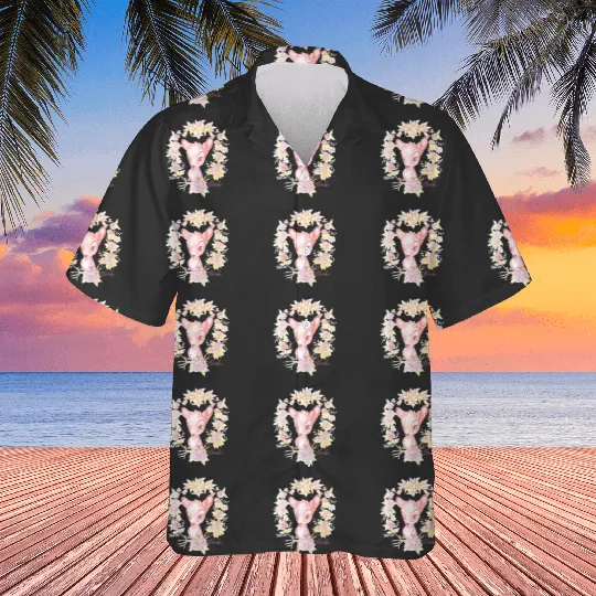 Disney Easter Bambi Floral Watercolor Portrait Premium Hawaiians