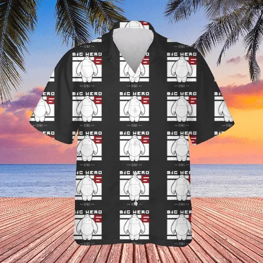 Disney Big Hero 6 Baymax All White Flag Hawaiians