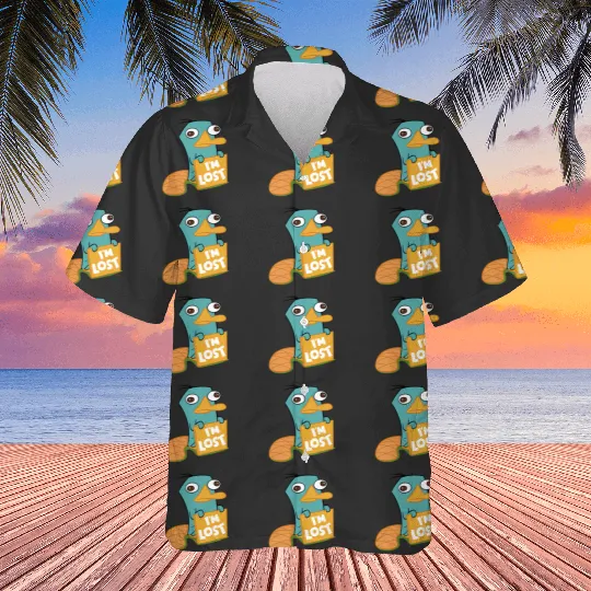 Disney Phineas And Ferb Im Lost Perry The Platypus Shot Hawaiians