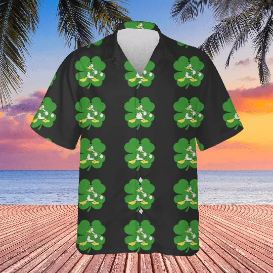 Disney Donald Duck Retro Shamrock St. Patricks Day Hawaiians