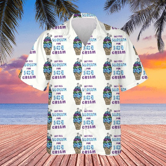 We All Scream For Ice Cream Monsters Inc Glitter Hawaiians