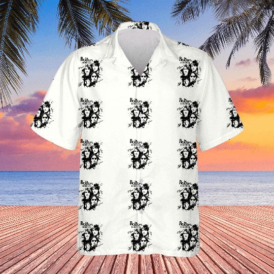 The Beatles Forever Graphic Hawaiians, Signature The Beatles Band Hawaiians, Rock Band The Beatles Hawaiians, The Beatles Fan Gift Hawaiians, 90s Vintage