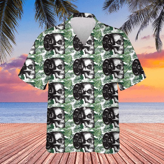Skull Barbell Plate Hawaiians
