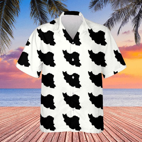 Iran map silhouette Hawaiians