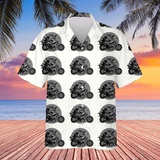 Death Motorcycle Death Grim Reaper Crow Gift Idea Hawaiians