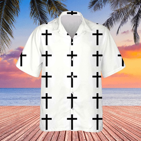 Cross Inside a White Circle Hawaiians