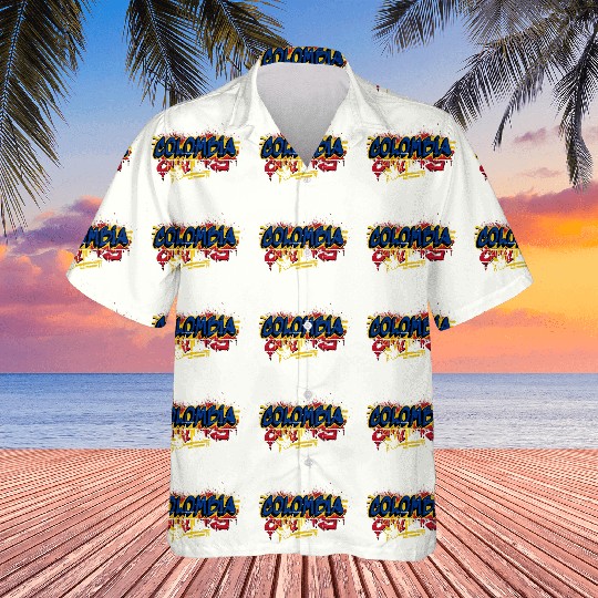Colombia Graffiti Flags Design Hawaiians