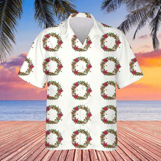 classic Christmas wreath lavishly decorated Hawaiians