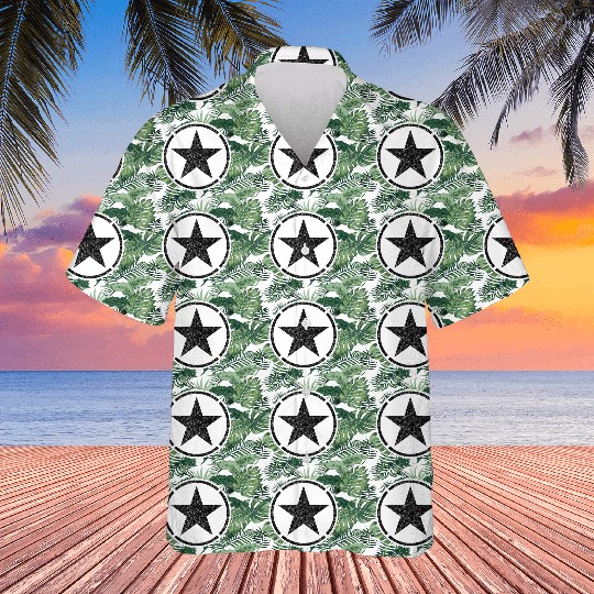Sponge stencil Star inside circle Hawaiians