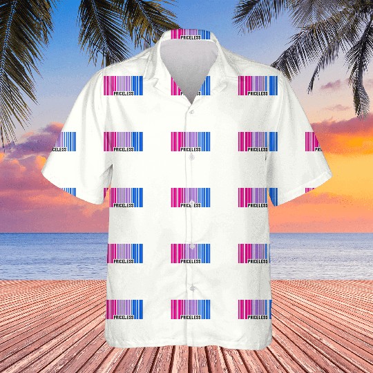 Priceless Bisexual Pride Barcode Subtle Bi Flag Hawaiians