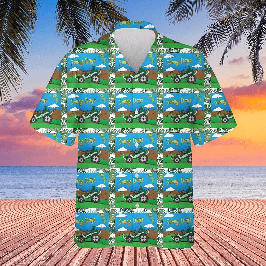Sunny Days Green Offroad Truck Hawaiians