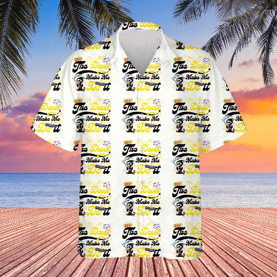 Devil Make Me Do it Death toon funny Halloween. Hawaiians