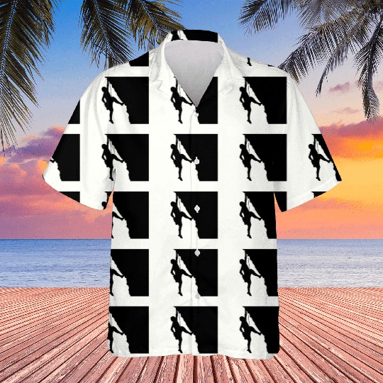 Rock climbing mountaineering silhouette Hawaiians