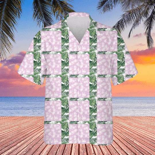 Violet Snowflakes Pattern Hawaiians