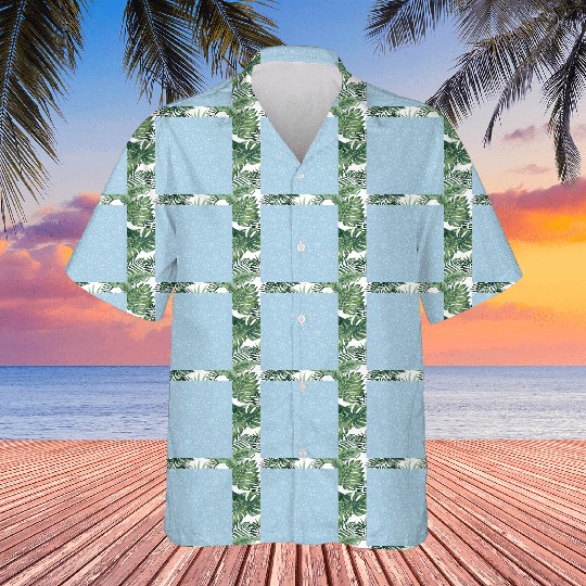 Light Blue Snowflakes Pattern Hawaiians