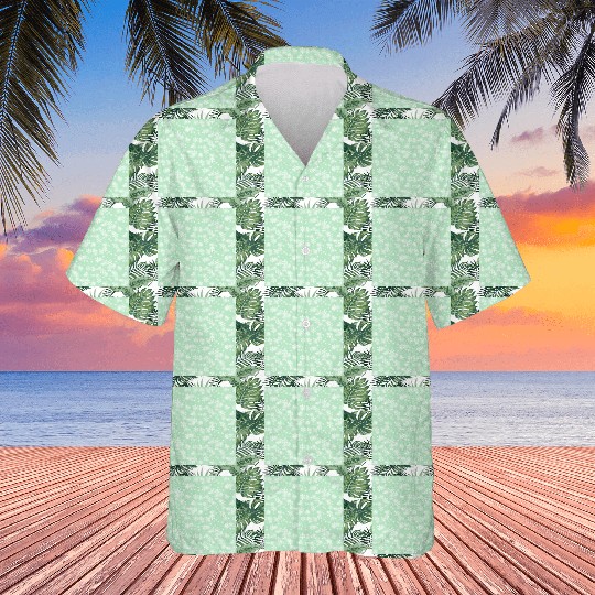 Green Snowflakes Pattern Hawaiians