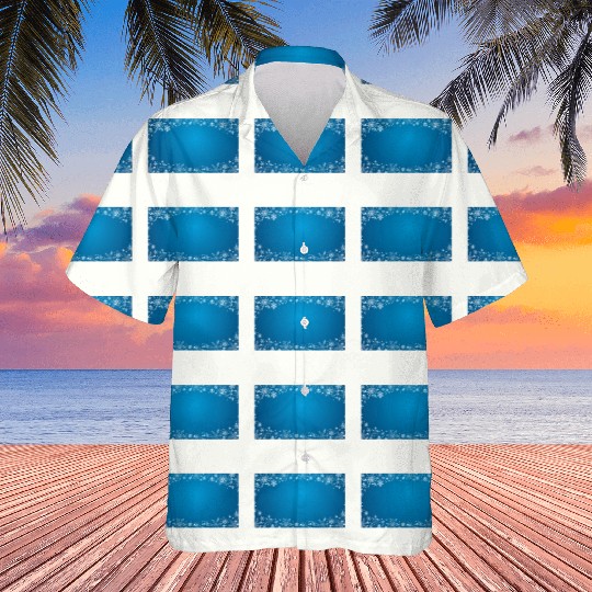 Blue Snowflakes Pattern Hawaiians