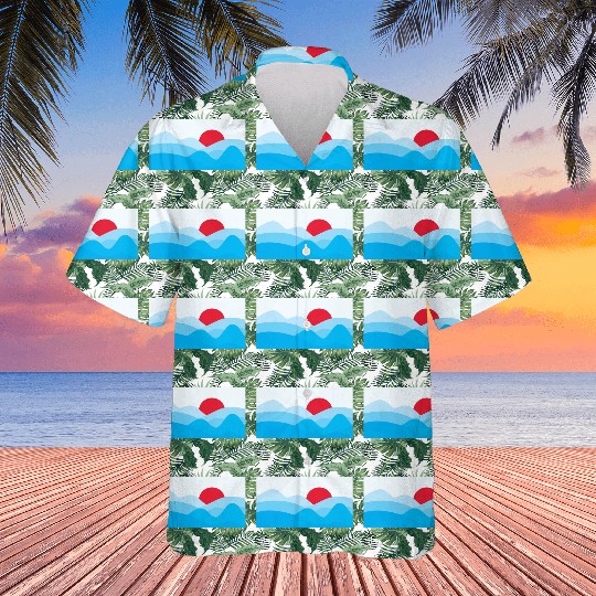 Minimalist Sun Light Blue Hawaiians