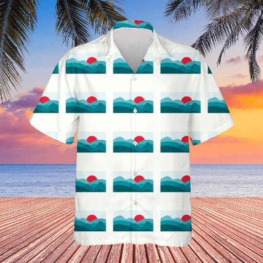 Minimalist Sun Teal Blue Hawaiians