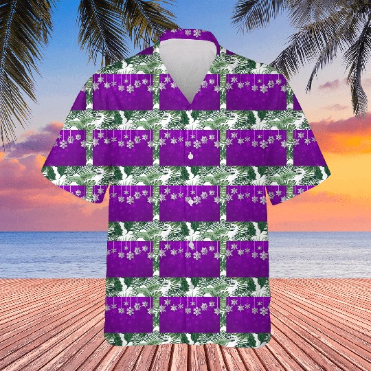 Elegant Hanging Snowflakes Purple Hawaiians