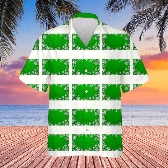 Winter Snowflakes Green White Hawaiians