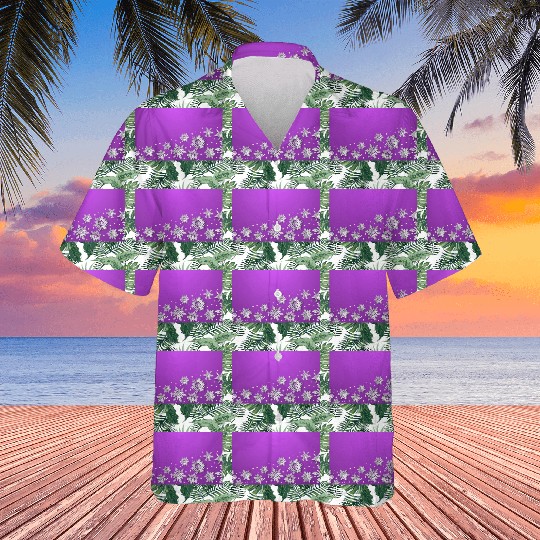 Modern Snowflakes Purple Hawaiians