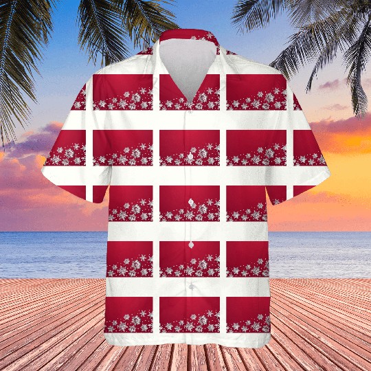 Modern Snowflakes Red Hawaiians