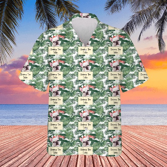 French Bulldog christmas funny prison Hawaiians