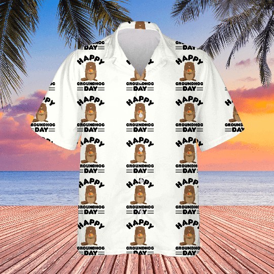 Groundhog Day cute print Hawaiians