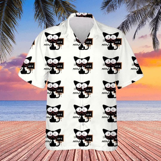teacher cat, meow Hawaiians
