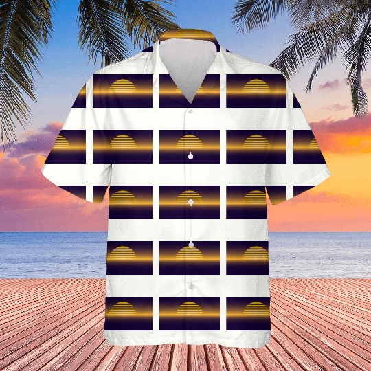 Sunset illustration Hawaiians