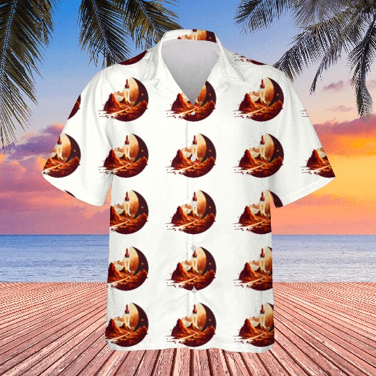 Vintage Space Science Mars Fiction Geek Solar Hawaiians