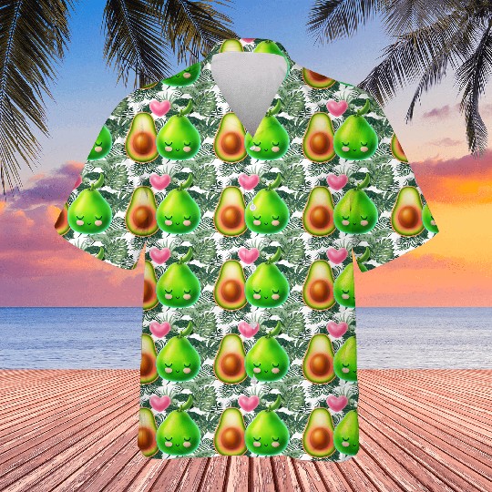 Avocado Love - Cute Couple Design Hawaiians
