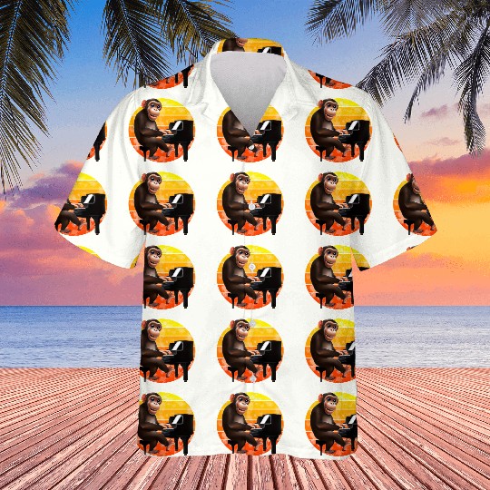 Monkey at the piano Hawaiians