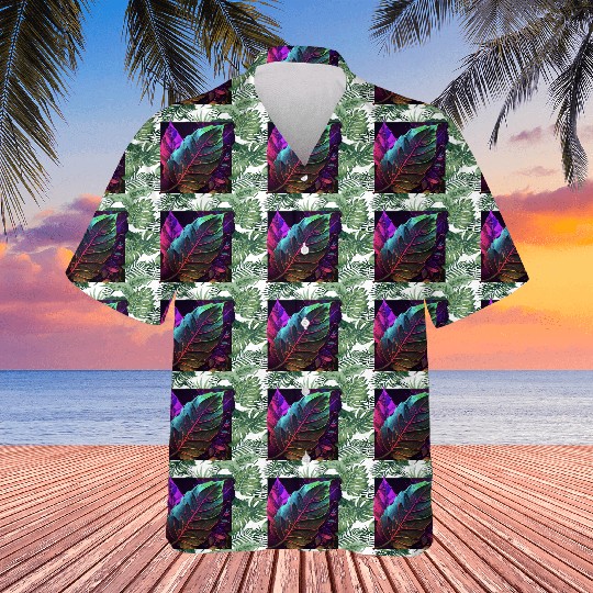 Vibrant Leaf Synthwave Hawaiians