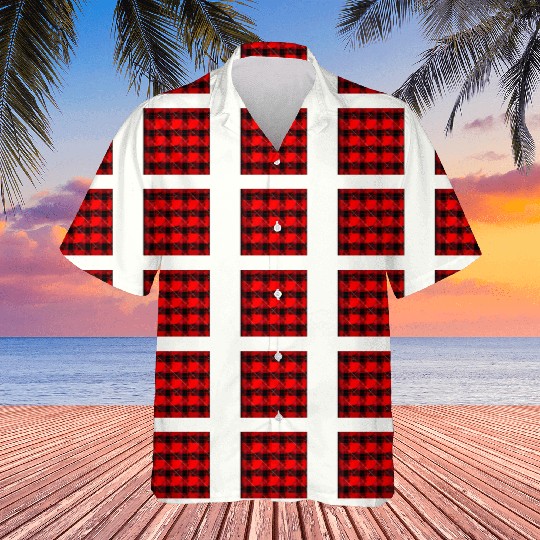 Get the Look Bold Red Tartan Hawaiians