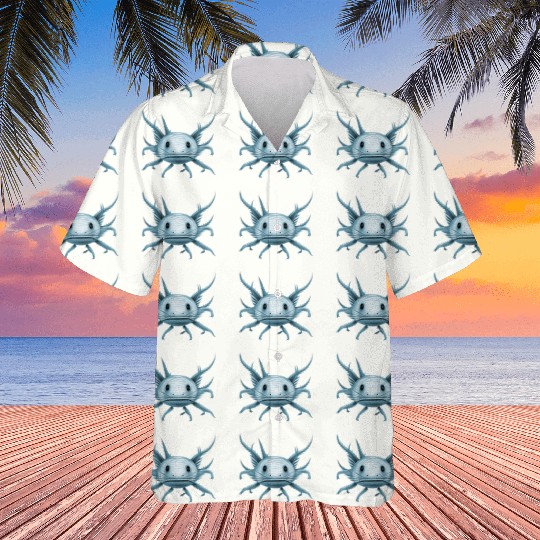 axolotl staring at you - blue version Hawaiians