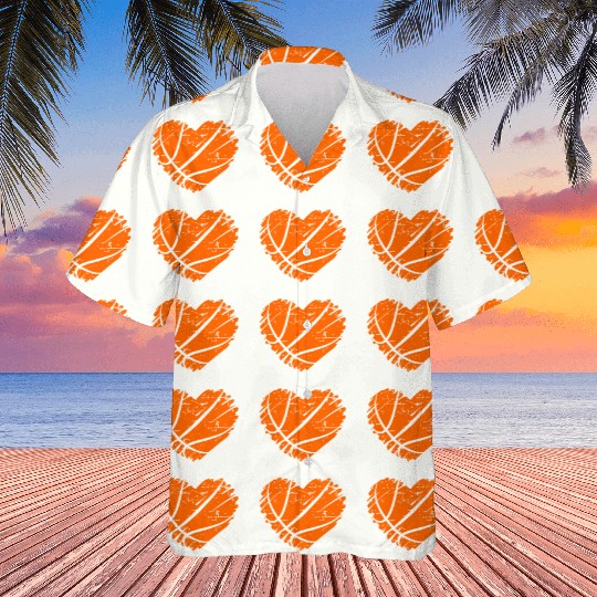 I Love Basketball with Heart Shape Hawaiians