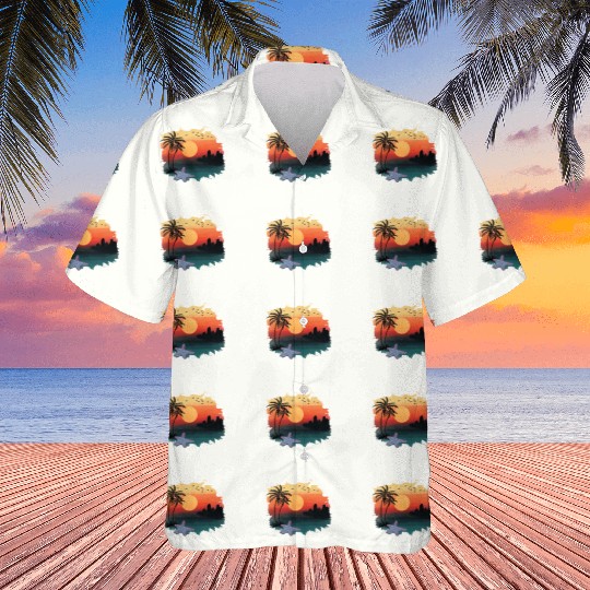 Beach Sunset Watercolor Design Sublimation Art 1 Hawaiians
